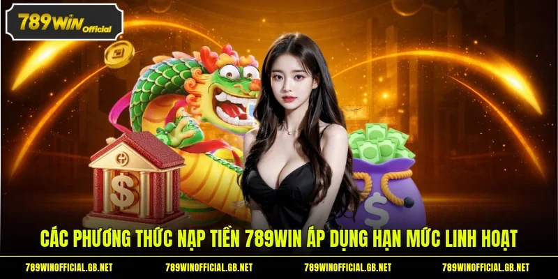 Các phương thức nạp tiền 789WIN áp dụng hạn mức linh hoạt 
